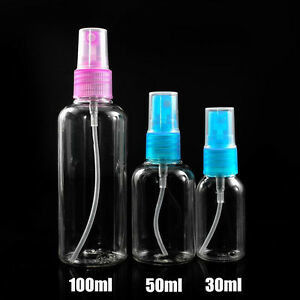 Botella plástica transparente multi de la bomba del espray del uso 100ml para el maquillaje