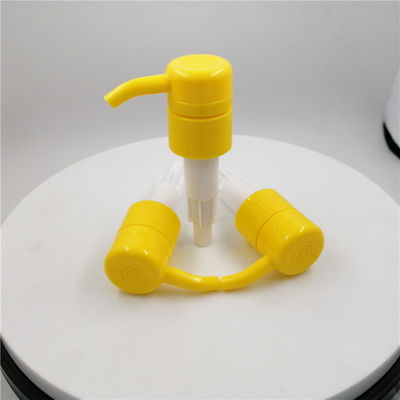 El dispensador plástico del jabón del plato de la prueba 28m m del moho bombea color amarillo