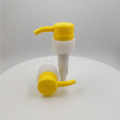 Artículo resistente 33m m de la bomba de la loción del niño acanalado amarillo del cierre 4cc/T