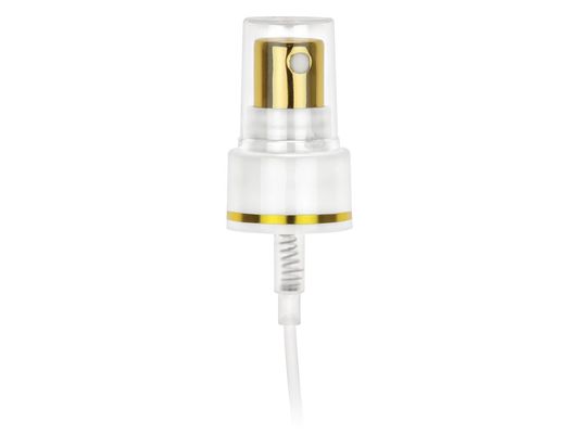 rociador de la niebla del perfume 1.4cc/T de 18m m, oro cosmético del dispensador de la bomba y cierre de plata