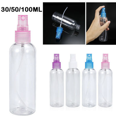 Botella plástica transparente multi de la bomba del espray del uso 100ml para el maquillaje