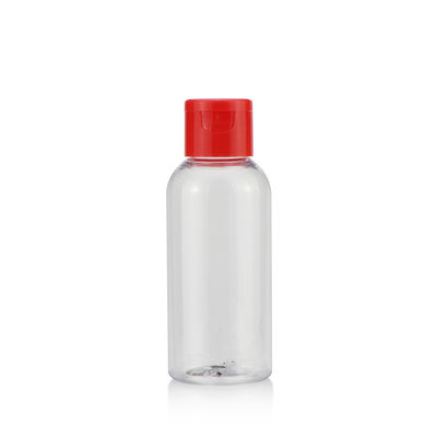 Casquillos de presión transparentes del negro de 100ml Flip Top Plastic Bottles With
