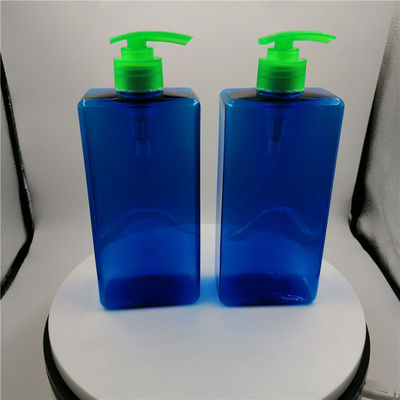 Botellas plásticas del dispensador del SGS 28/410 azul con la bomba para el cuarto de baño