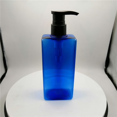 Botellas plásticas del dispensador del SGS 28/410 azul con la bomba para el cuarto de baño
