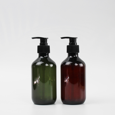 Botella plástica del champú del ANIMAL DOMÉSTICO vacío transparente de Wholesale Brown Gray 300ml del fabricante con el casquillo de la bomba